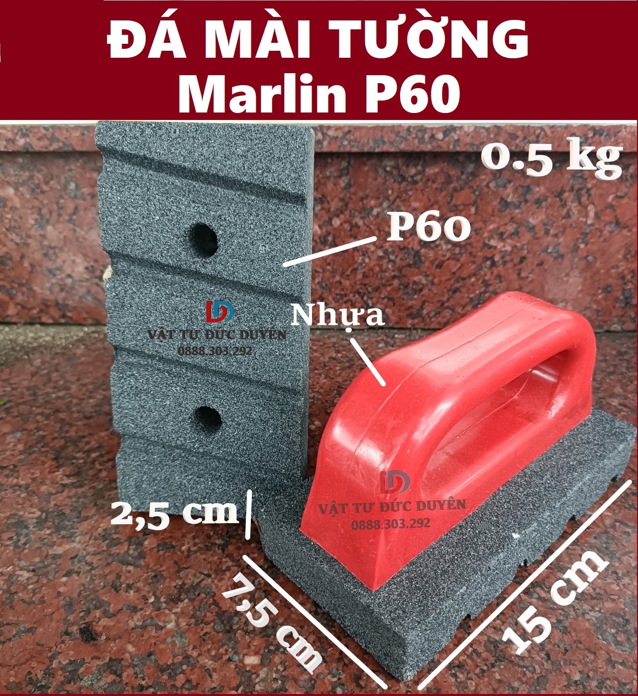 Đá mài tường, mài dao marlin p60