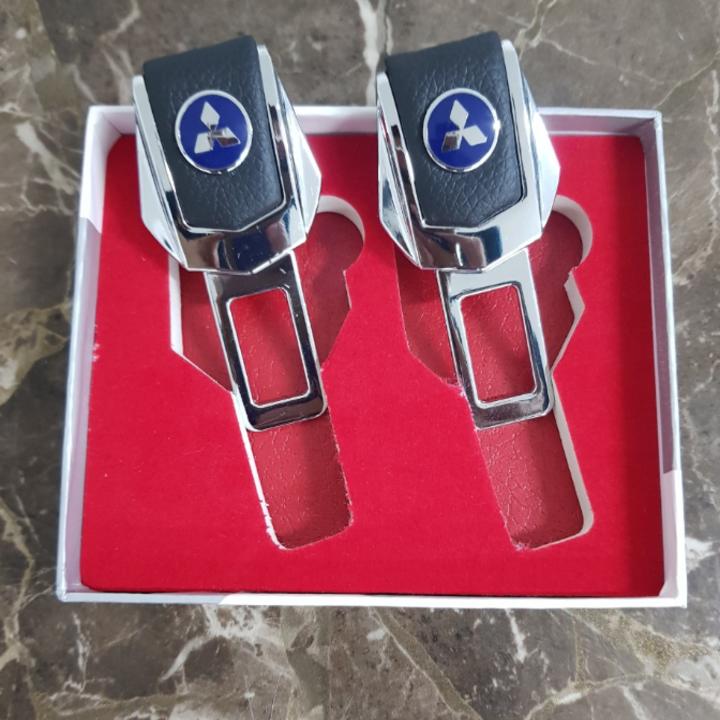 Bộ 2 chiếc chốt khóa dây đai an toàn, chống kêu ô tô, xe hơi Mitsubi.shi 4S-MI