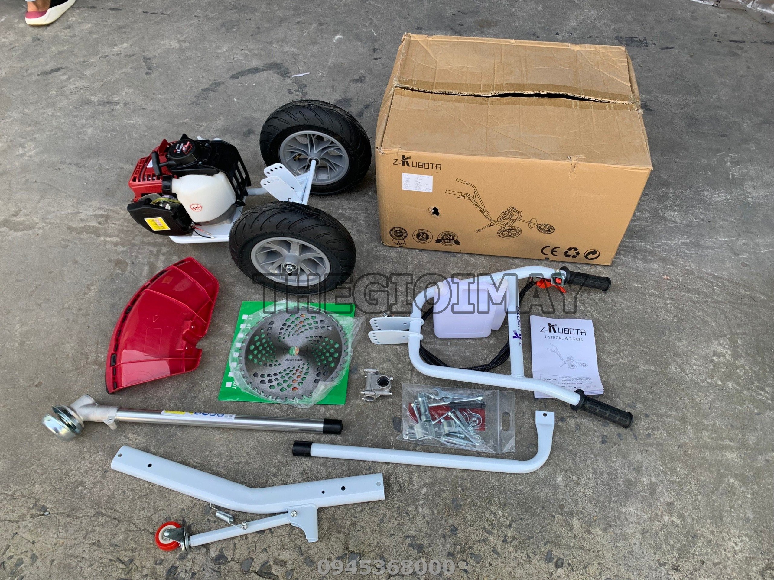 Máy cắt cỏ đẩy tay chữ Y (động cơ 4 thì honda GX35 Trung Quốc)