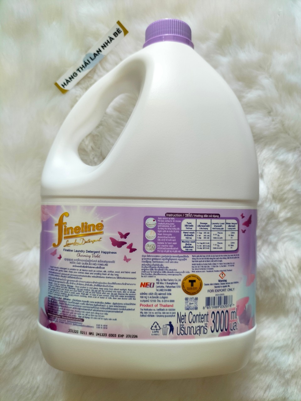 [HCM]Nước giặt Fineline Thái Lan 3000ml (màu Tím)
