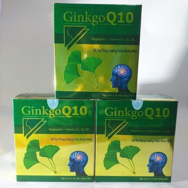 [HCM]Ginkgo Q10 bổ sung dưỡng chất cho não tăng khả năng tuần hoàn não hộp 100 viên sản phẩm có nguồn gốc xuất xứ rõ ràng đảm bảo chất lượng dễ dàng sử dụng