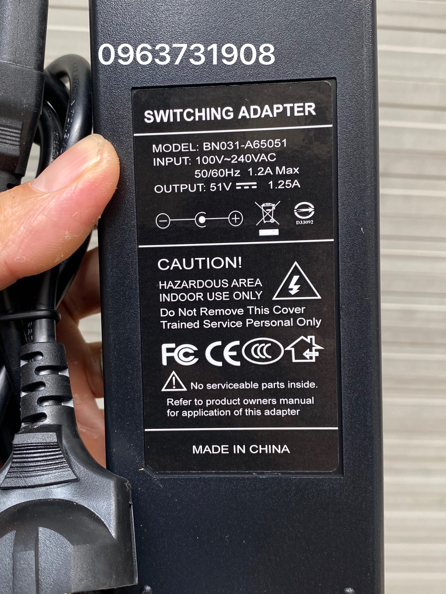 Adapter nguồn 51V 1.25A chính hãng cho Switch POE