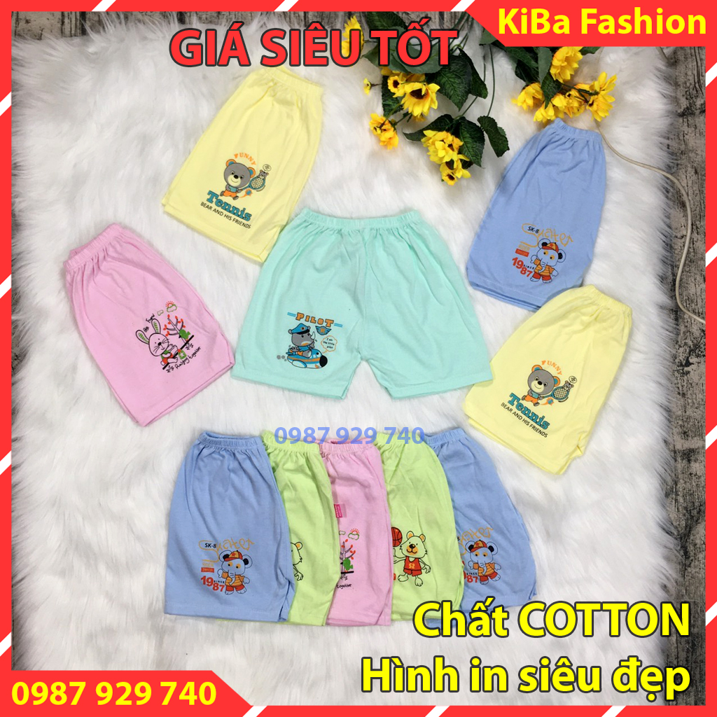 QUẦN ĐÙI CHỤC 100% COTTON cho bé trai bé gái từ 3-12kg QĐCKF KIBA Fashion