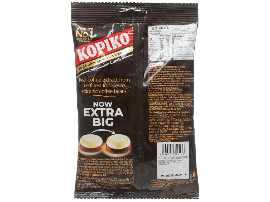 kẹo cà phê sữa Kopiko Indonesia gói 140g