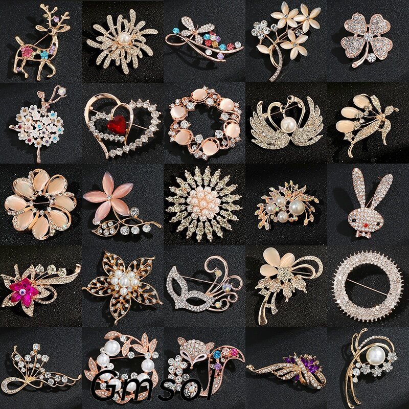 Cute Artificial Pearls and Floral Pins