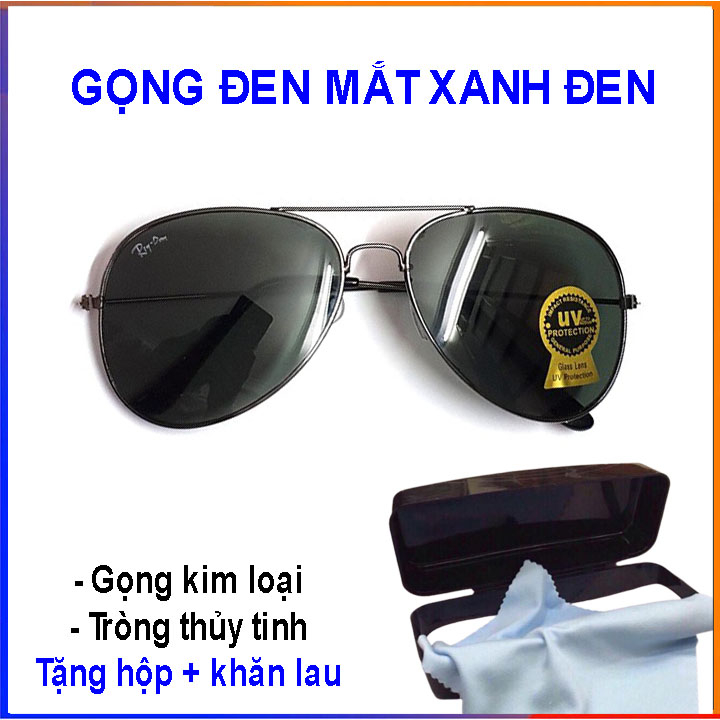 kính mắt nam nữ Raydou tròng thủy tinh chống tia cực tím Tặng hộp và khăn lau