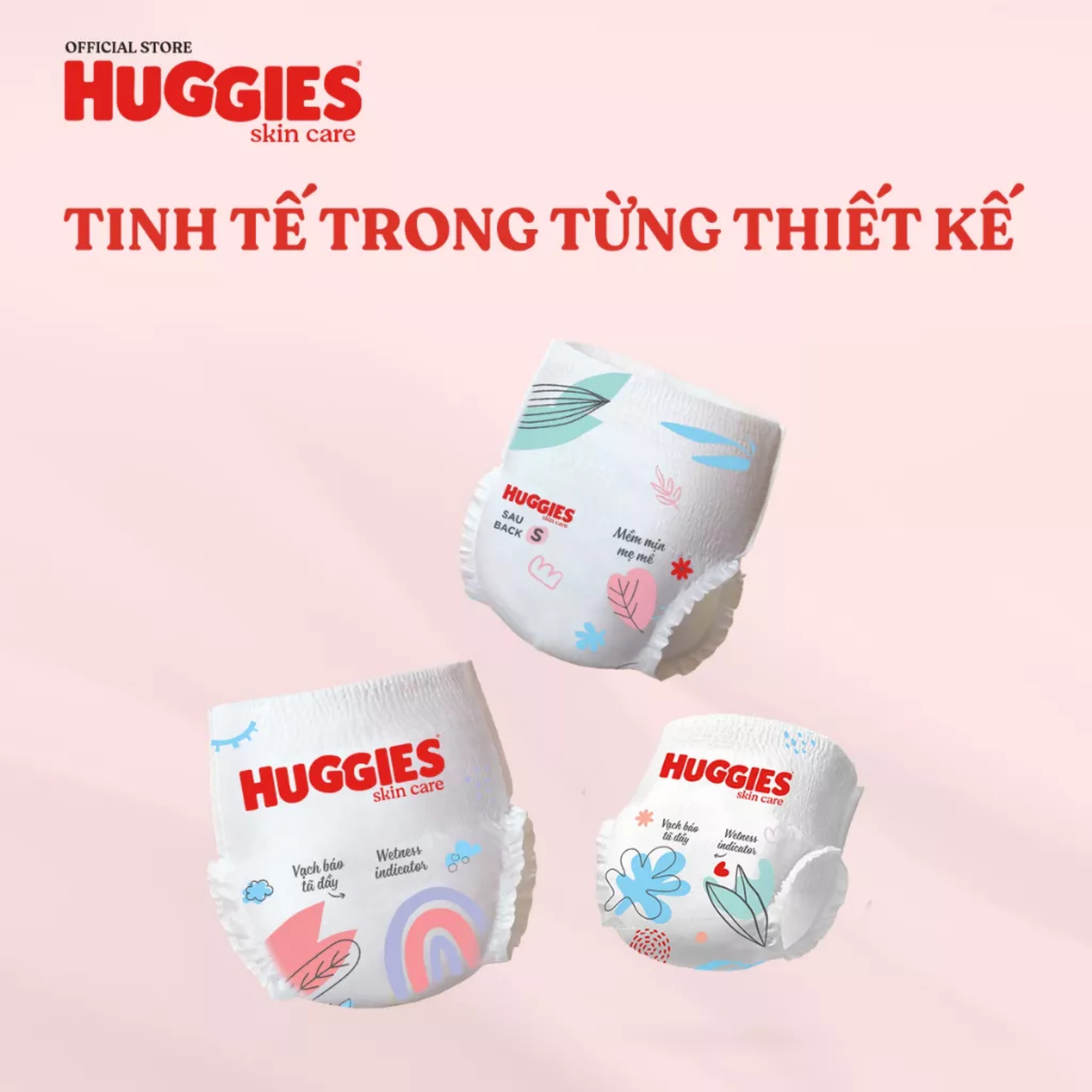 Tã quần Huggies Skincare Mega Jumbo M106/L96+8/XL84+4/XXL76+4