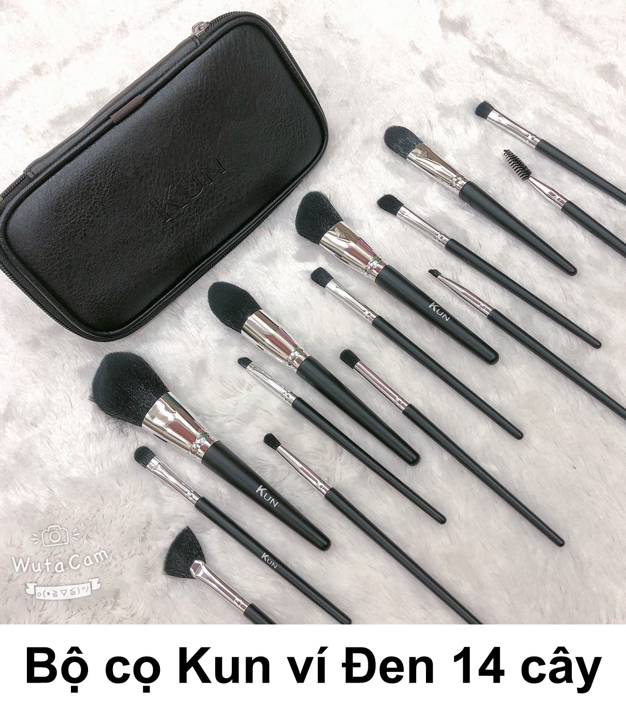 Bộ cọ trang điểm cá nhân Kun 14 cây lông thú siêu mềm