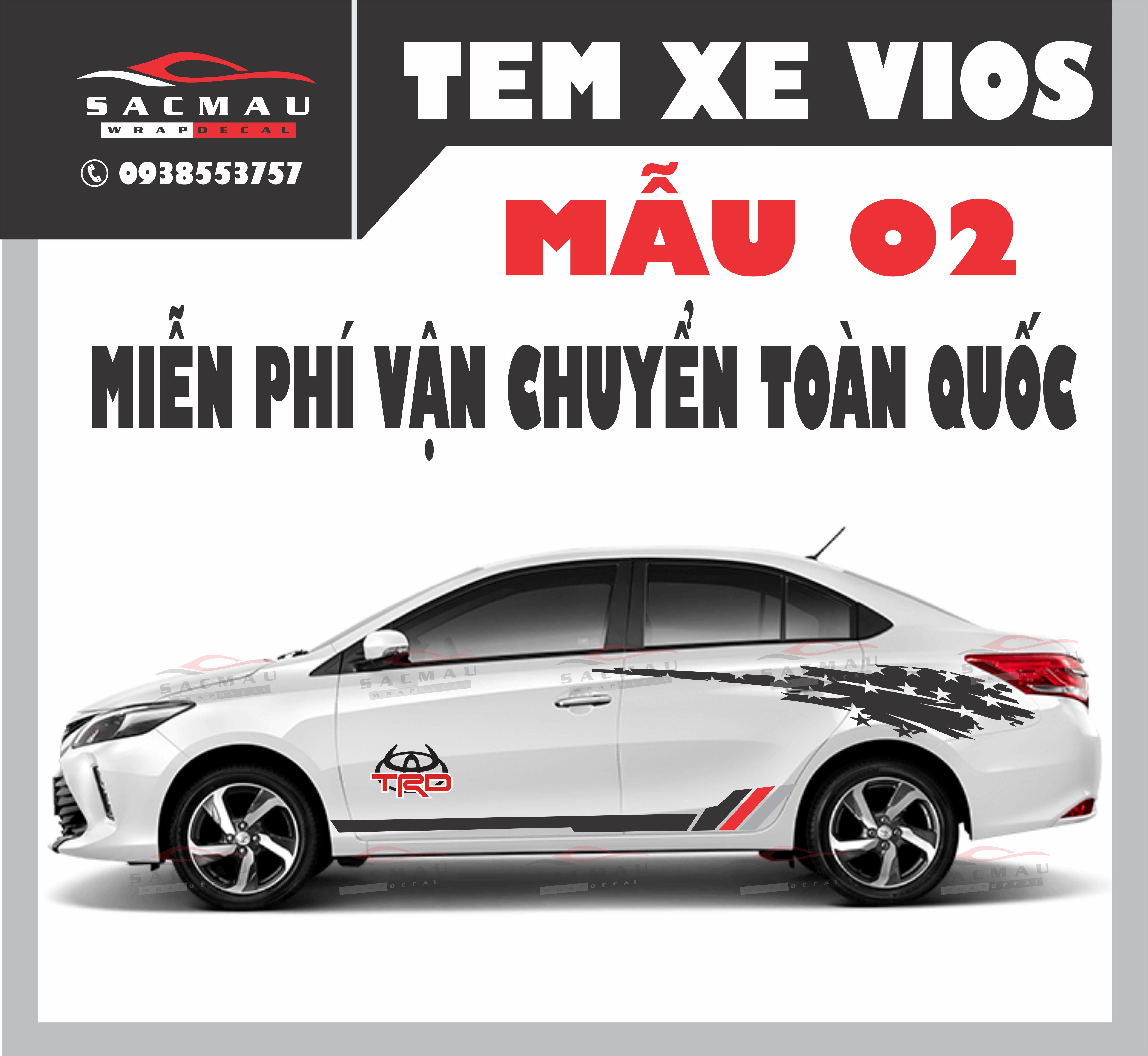 Tem dán xe ô tô vios