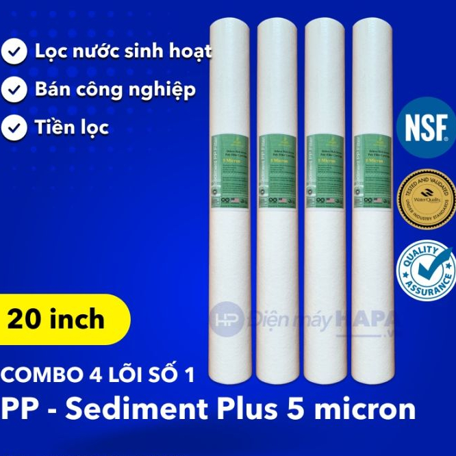 Combo 5 lõi lọc thô PP 20inch số 1