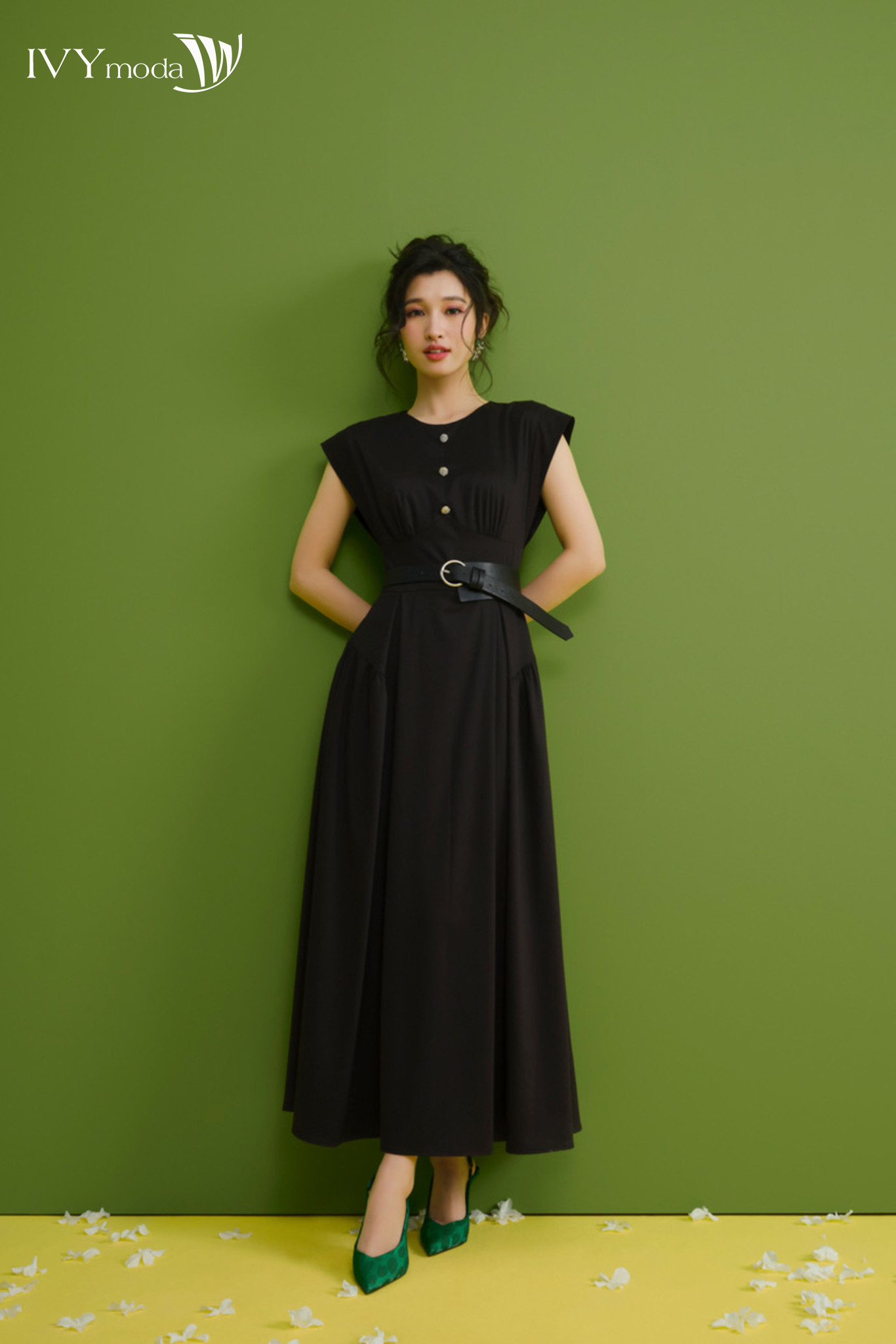 Đầm maxi tay hến ivy moda ms 48m8298