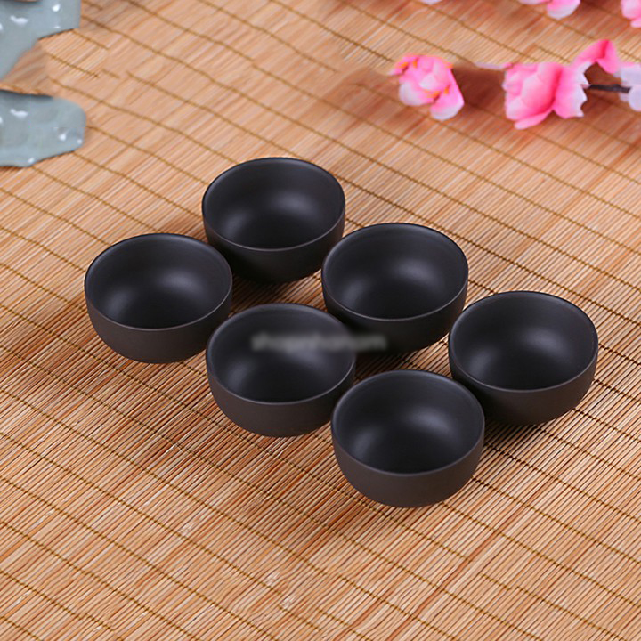 Chén trà đạo gốm sứ tử sa màu trơn, chén trà gốm sứ Decor Việt