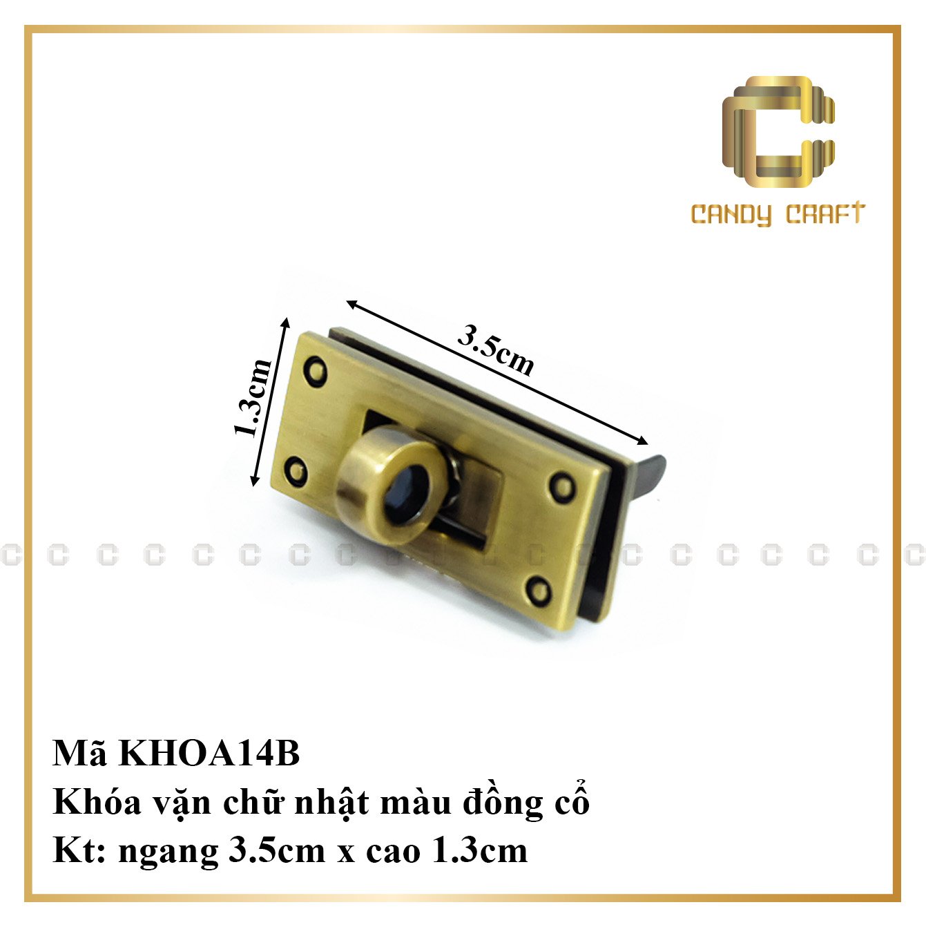 [HCM]Khóa vặn chữ nhật - phụ kiện làm túi xách