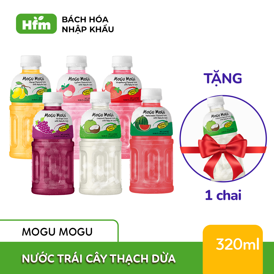 Buy 5 Get 1 Thai coconut jelly Mogu water bottle with different taste and