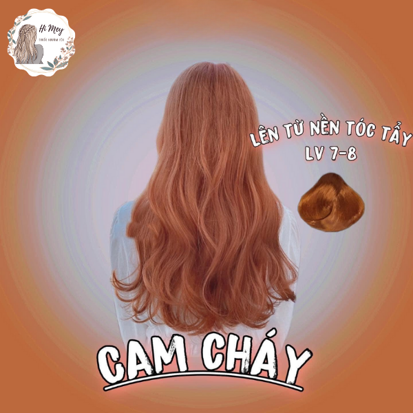 Thuốc Nhuộm Tóc Cam Cháy Không Cần Tẩy ( Kèm Oxi+ Găng Tay+ HDSD )