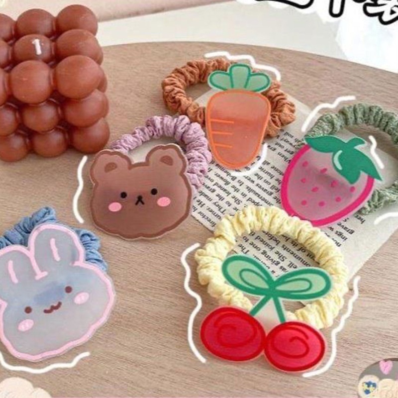Dây cột tóc họa tiết meka dể thương bản to