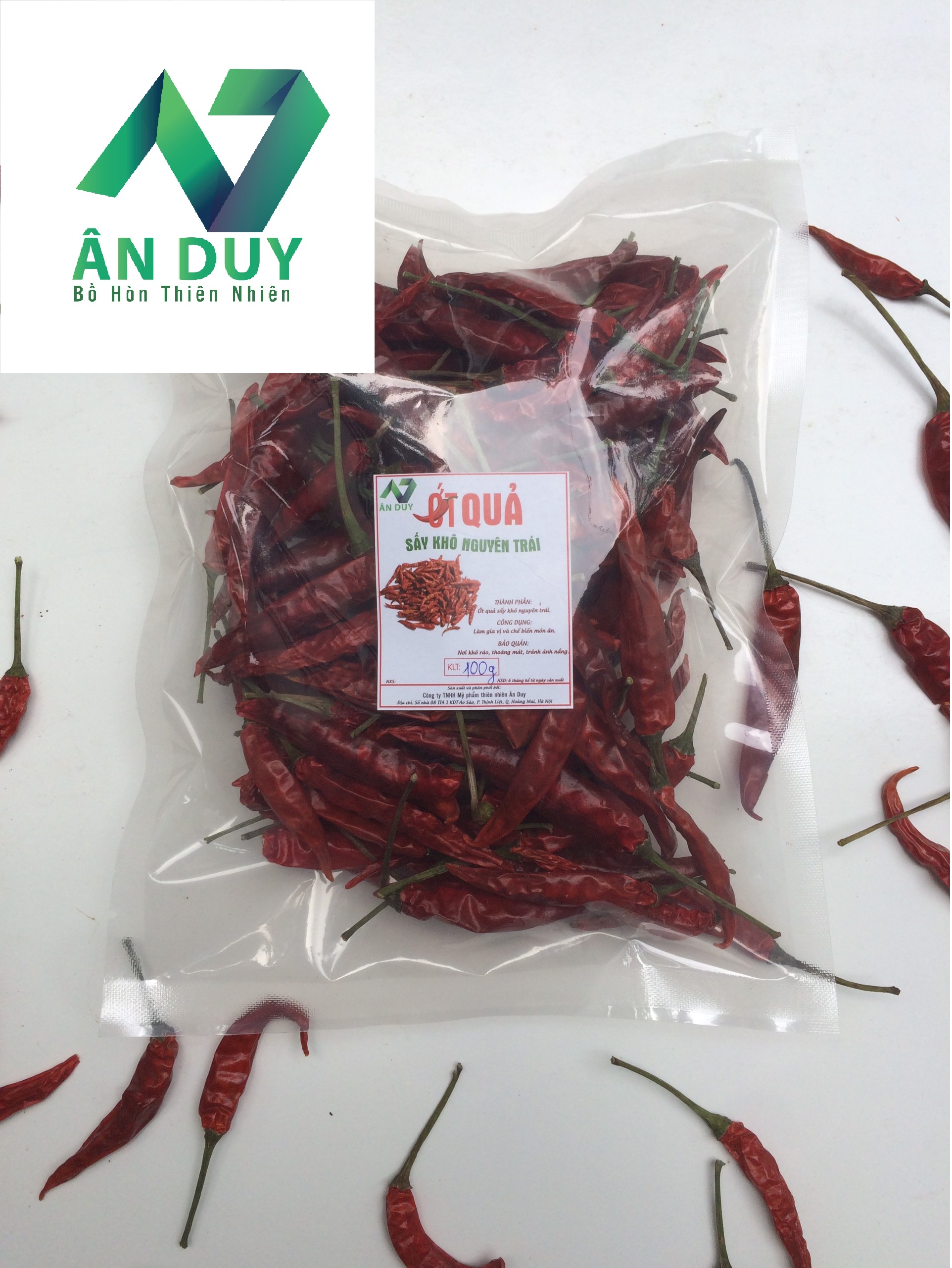 ớt quả có cuống vụ mới 100g