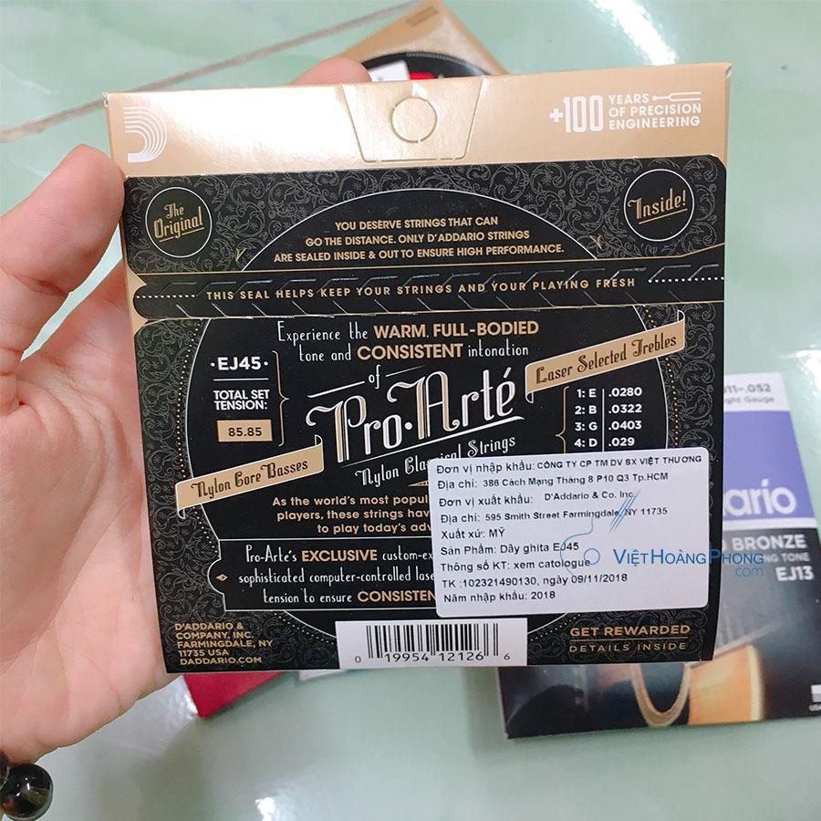 [HCM]Dây Đàn Guitar Classic D’Addario EJ45 (dây Nylon) - HappyLive Shop