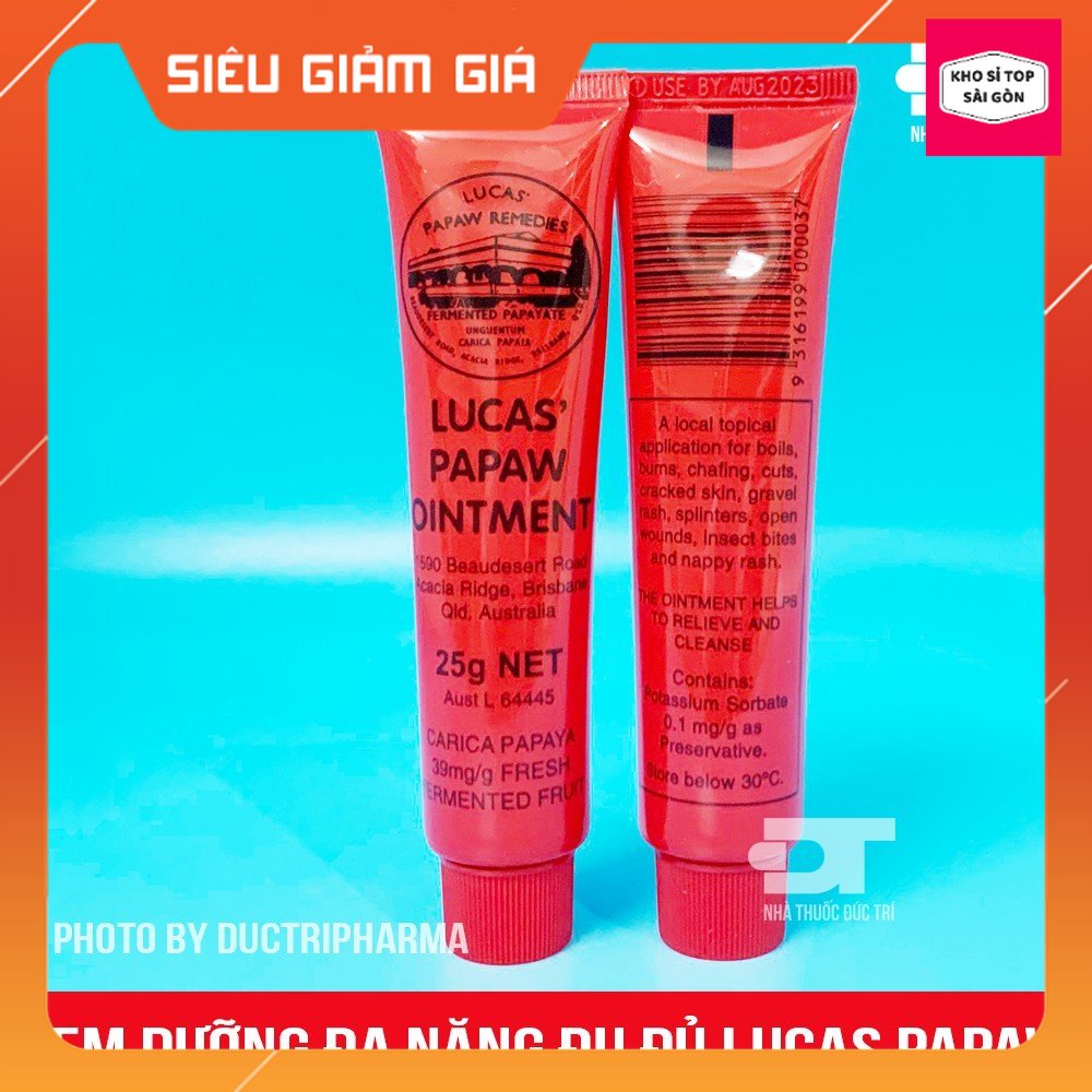 Kem đu đủ đa năng lucas’ papaw ointment 25gr - kem đa năng lucas papaw ointment 25g của úc - kem đu đủ úc- kho sỉ sài gòn