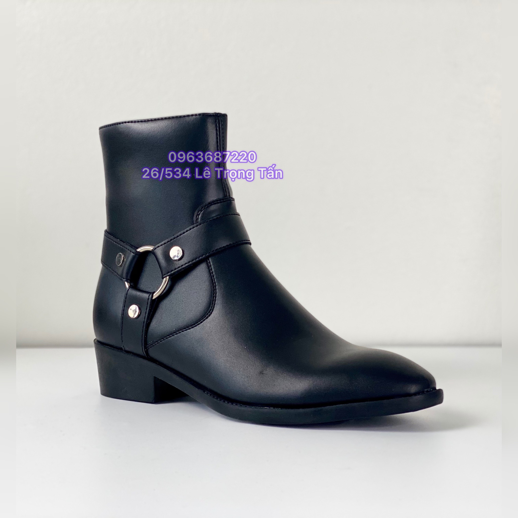 [Đế cao] Harness Boots Nam Classic, bốt cao cổ kéo khoá