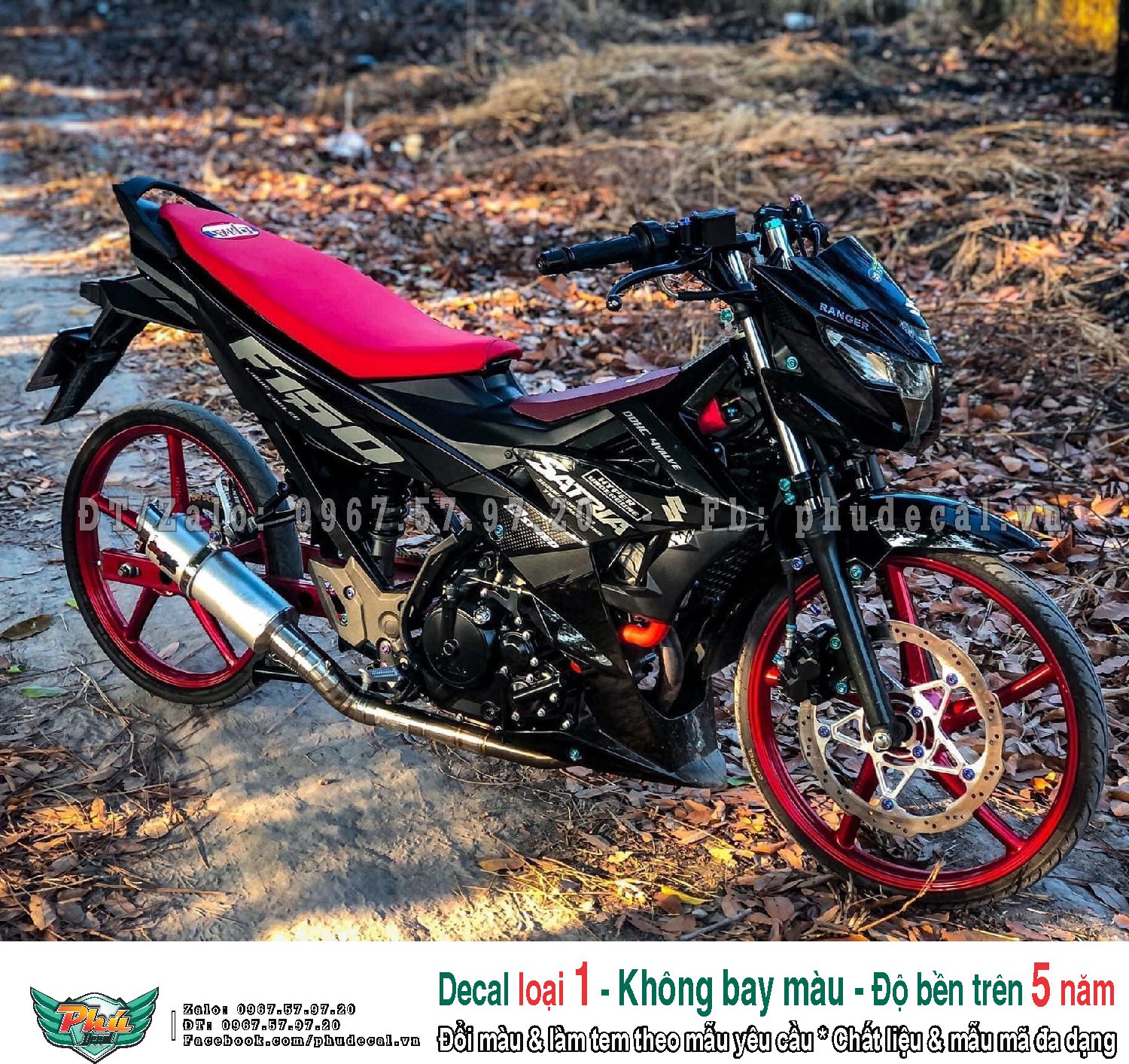 Suzuki Satria F150 độ kiểng đầy chất chơi của biker Hà Nội  2banhvn