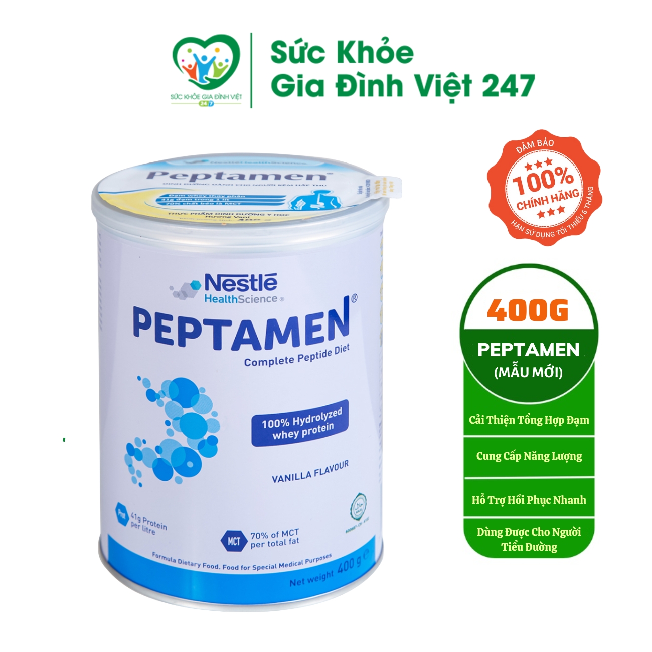 Sữa peptamen 400g - dành cho người bị ung thư - người hấp thu kém suckhoegiadinhviet247