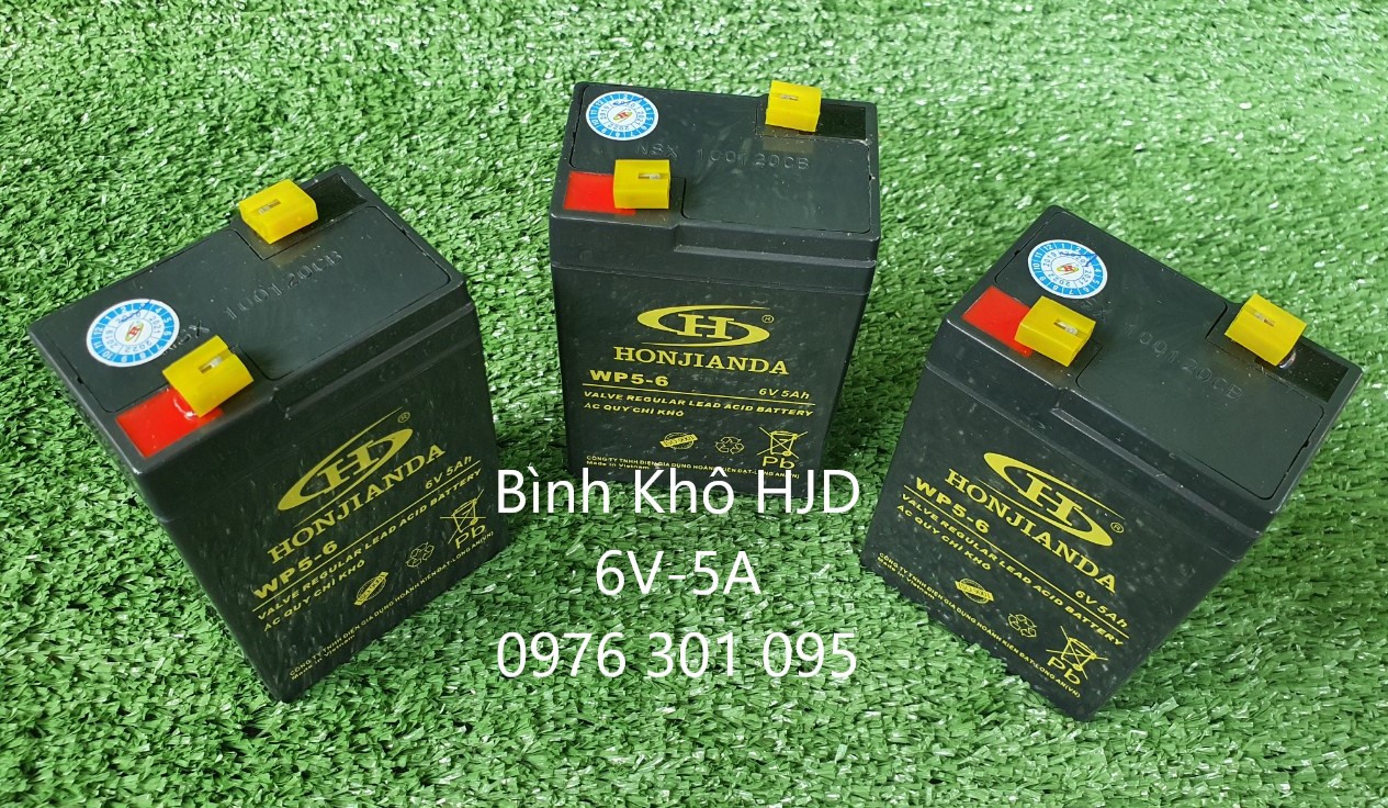 [HONJIANDA] Bình Ắc Quy Khô 6V-5A