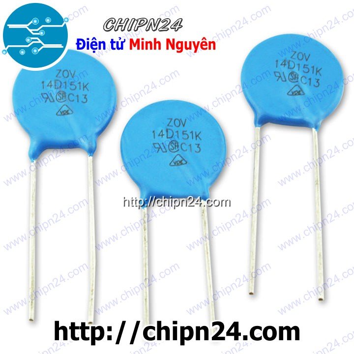 [5 con] (KG2) Tụ chống sét Varistor 14D151K 14D 150V
