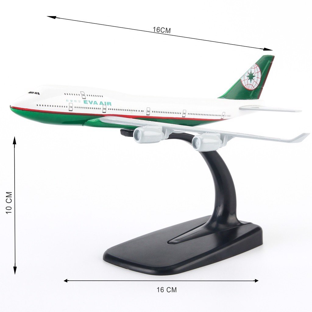 [HCM]Mô hình máy bay Eva Air Boeing B747 16cm Everfly