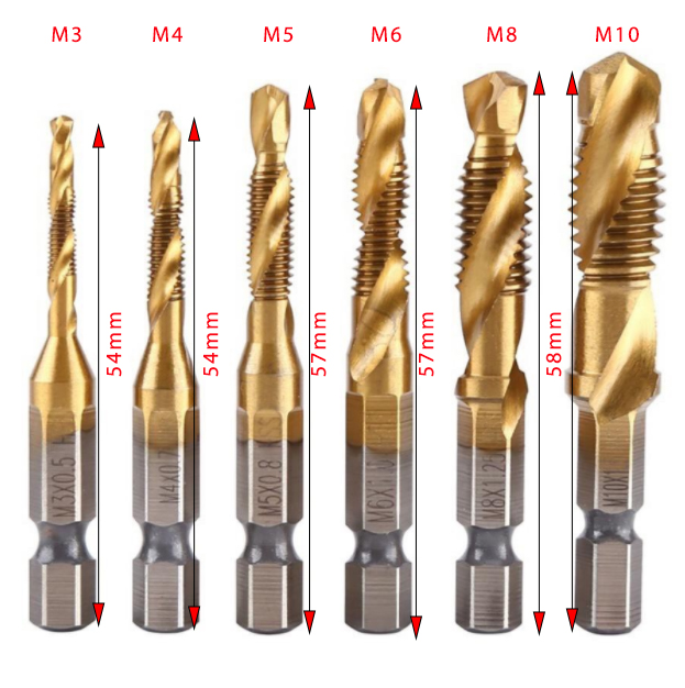 Bộ Mũi Khoan Taro M3-M10 -Thép HSS