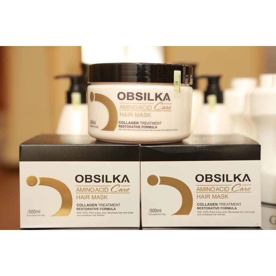 Kem Hấp Ủ Phục Hồi Collagen siêu dưỡng chất OBSILKA 500ml