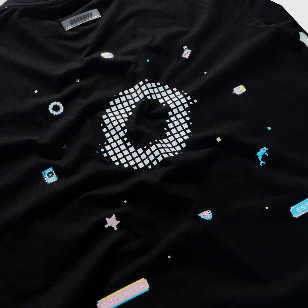 Áo thun Outerity Big Logo Pixel đen - ver2.0 / ORP145