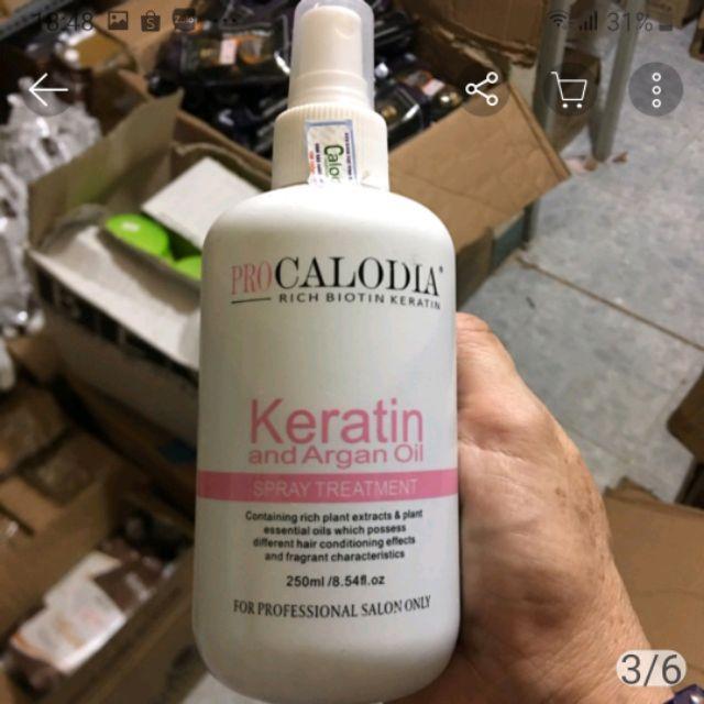 XỊT DƯỠNG TÓC PRO CALODIA KERATIN SPRAY SIÊU MỀM MƯỢT 250ML giá rẻ