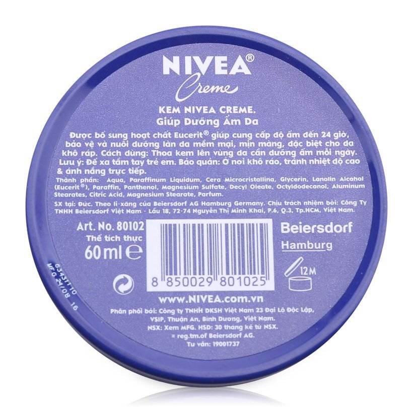 Kem dưỡng ẩm sáng mịn da NIVEA Crème 60ml (Đức)