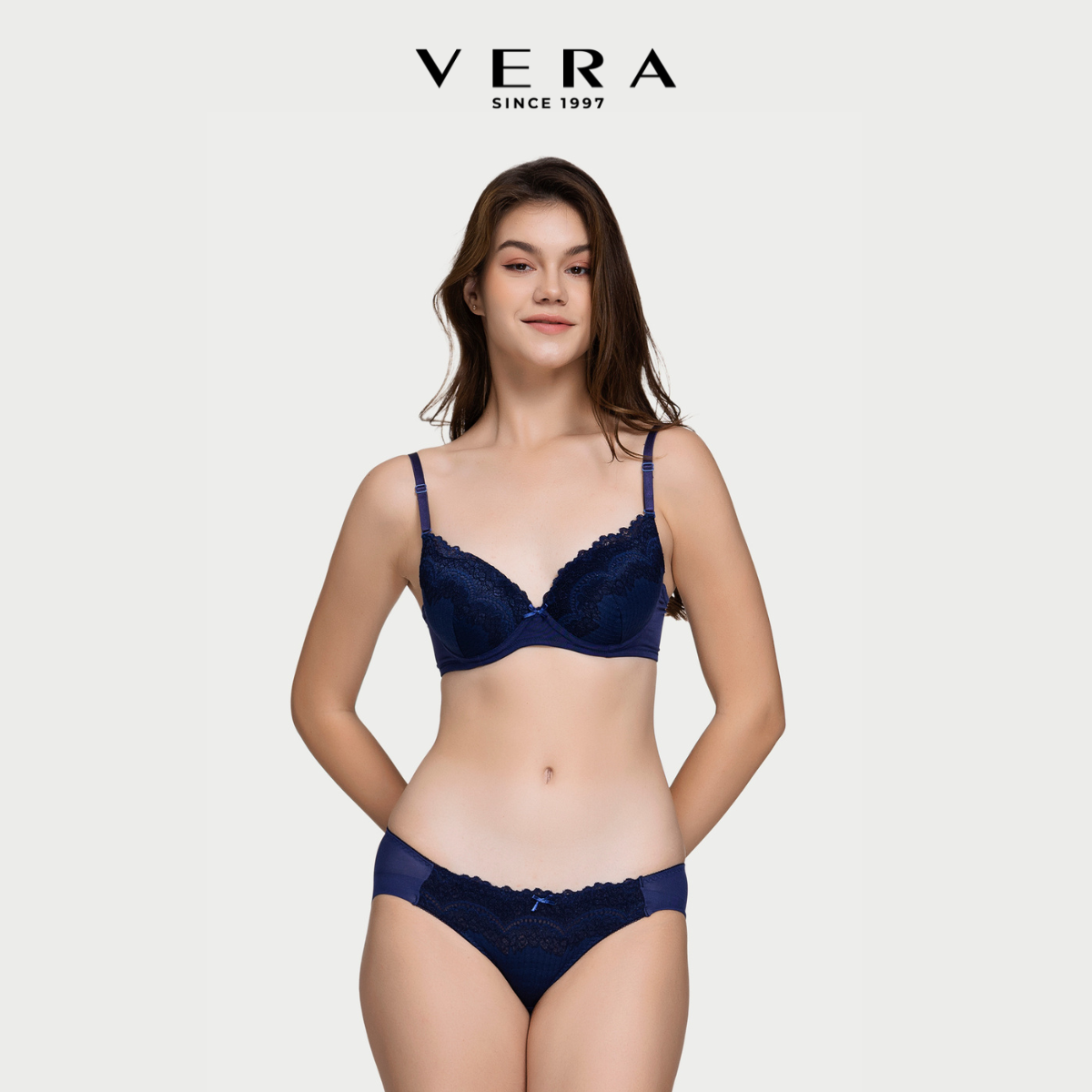 Quần lót Bikini nữ Misaki Polyamide phối ren - M1037