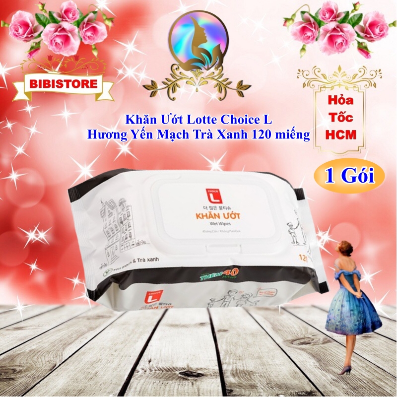 Khăn Ướt LOTTE CHOICE L Gói 120 Miếng (Bibistore)