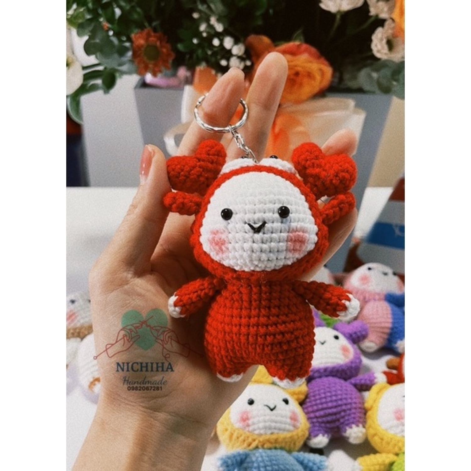 Móc khoá len 12 cung hoàng đạo handmade (có sẵn)