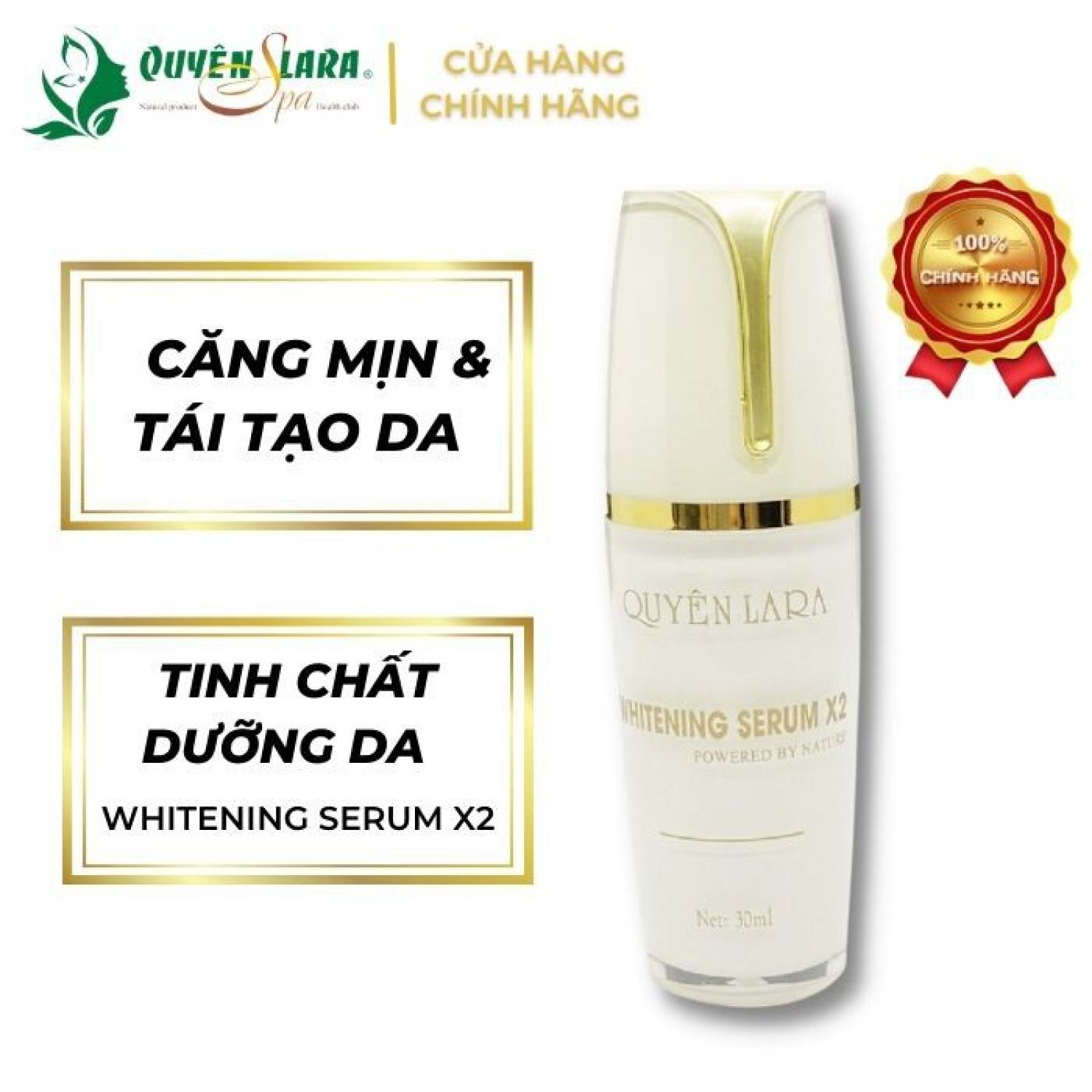 Serum Whitening X2 Quyên Lara Giúp Dưỡng Trắng Da,Căng Mịn Da-Giữ Ẩm