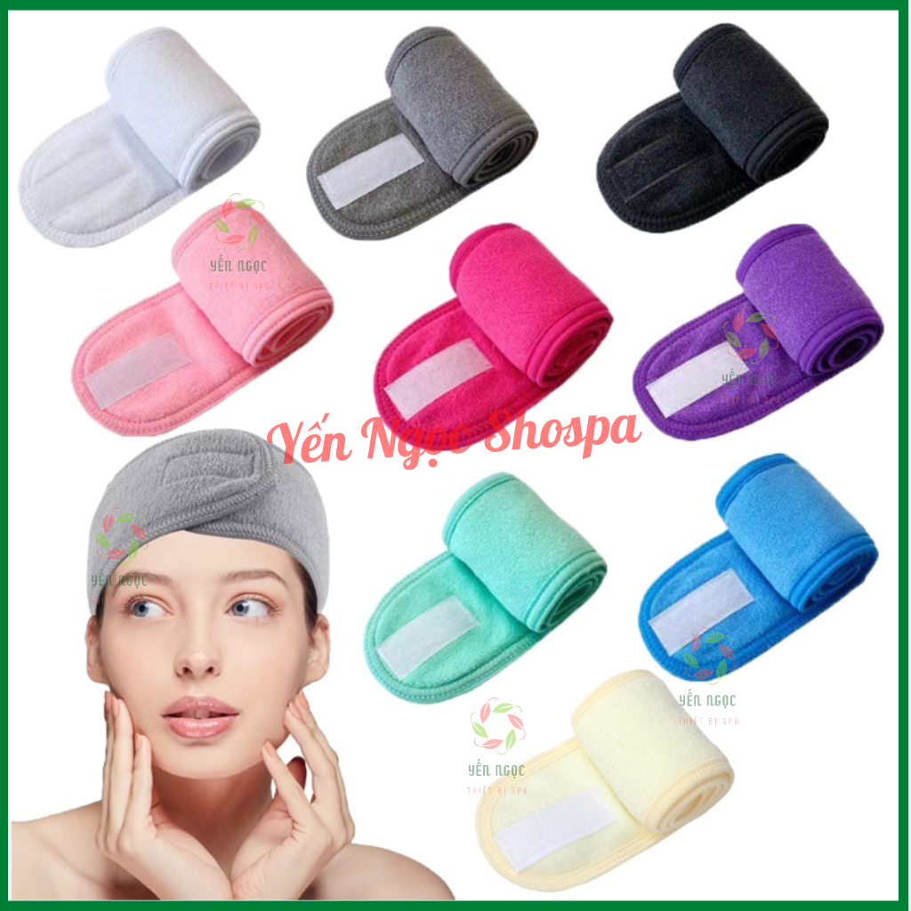Băng đô quấn đầu Spa đủ màu (màu ngẫu nhiên)