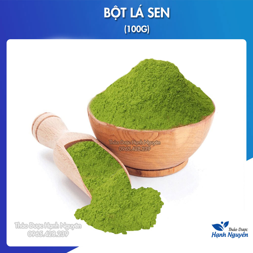 Bột lá sen nguyên chất 100g - Thảo Dược Hạnh Nguyên