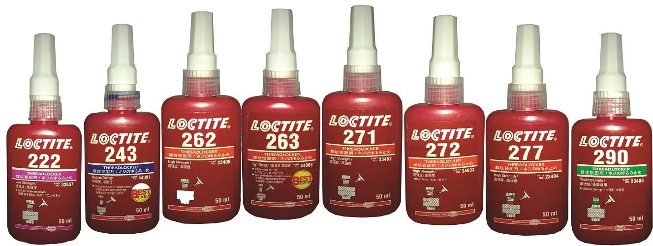 Keo khóa ren Loctite, khóa bulong, đai ốc tác dụng tốt cho tất cả các loại ren kim loại, chai dung tích 50ml