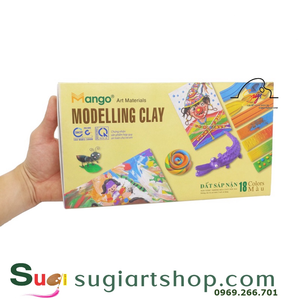 Đất nặn Mango 18 màu,Sáp Nặn Mango 18 Màu