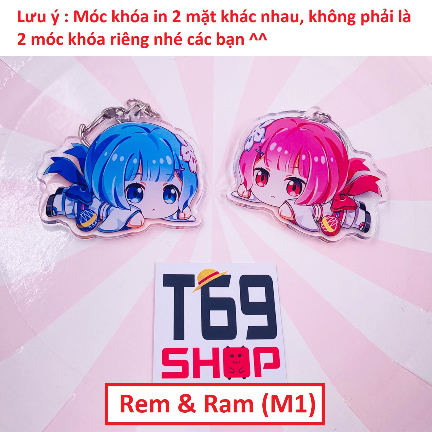 Móc khóa mica anime Re: Zero (In 2 mặt khác nhau) [T69 Shop]