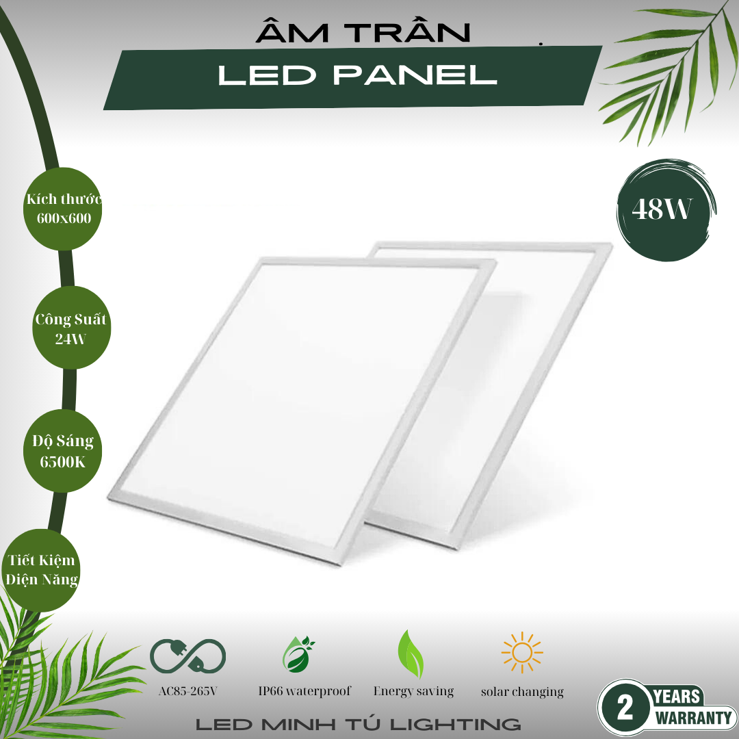 Led âm trần panel 600x600 48w, chỉ nhận đơn 2 tấm trở lên