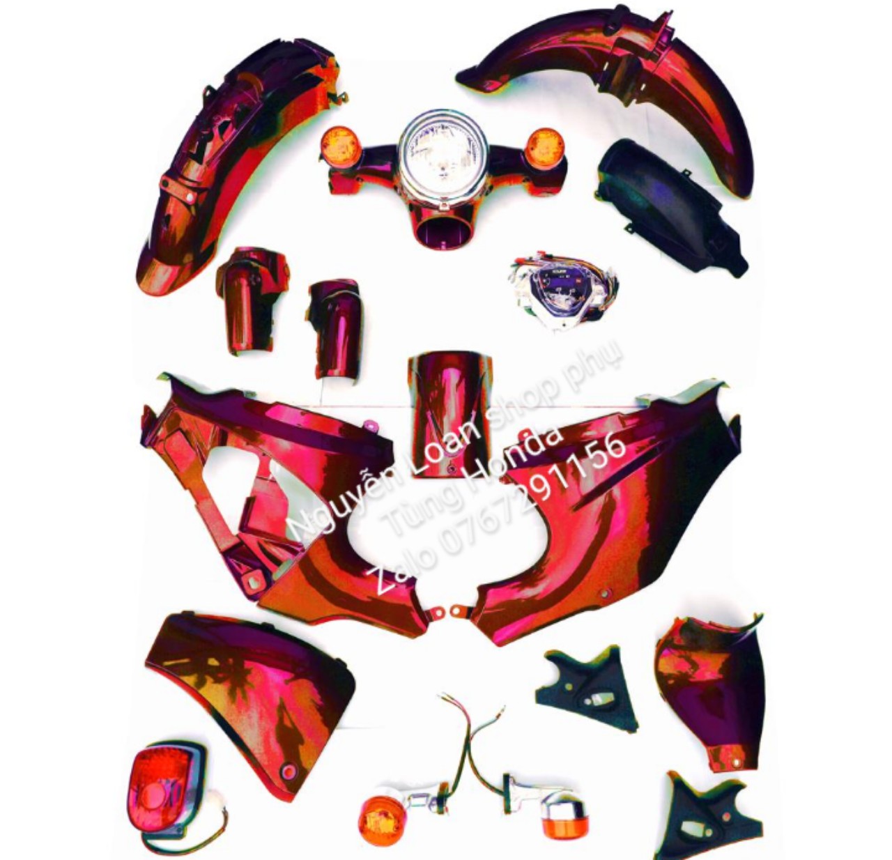 DÀN ÁO CHO XE CUB 81 ĐỚI MỚI BẰNG NHỰA UMV HÀNG C.TY TAIWAN ,CÓ ĐỦ MÀU