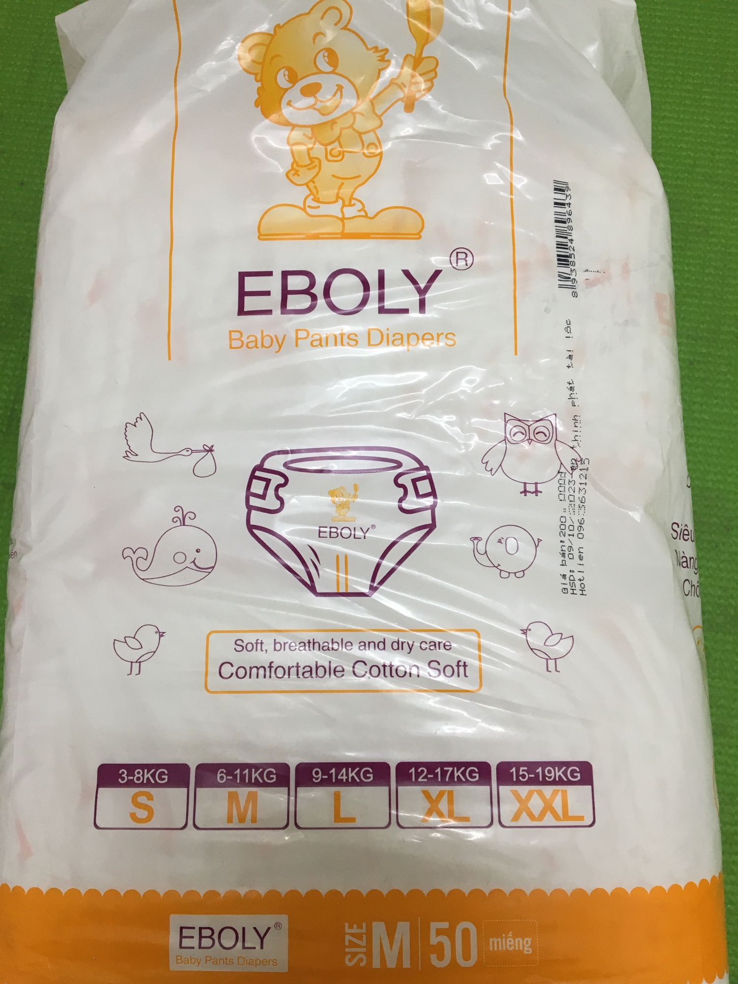 100 miếng Bỉm quần eboly  xuất Nhật