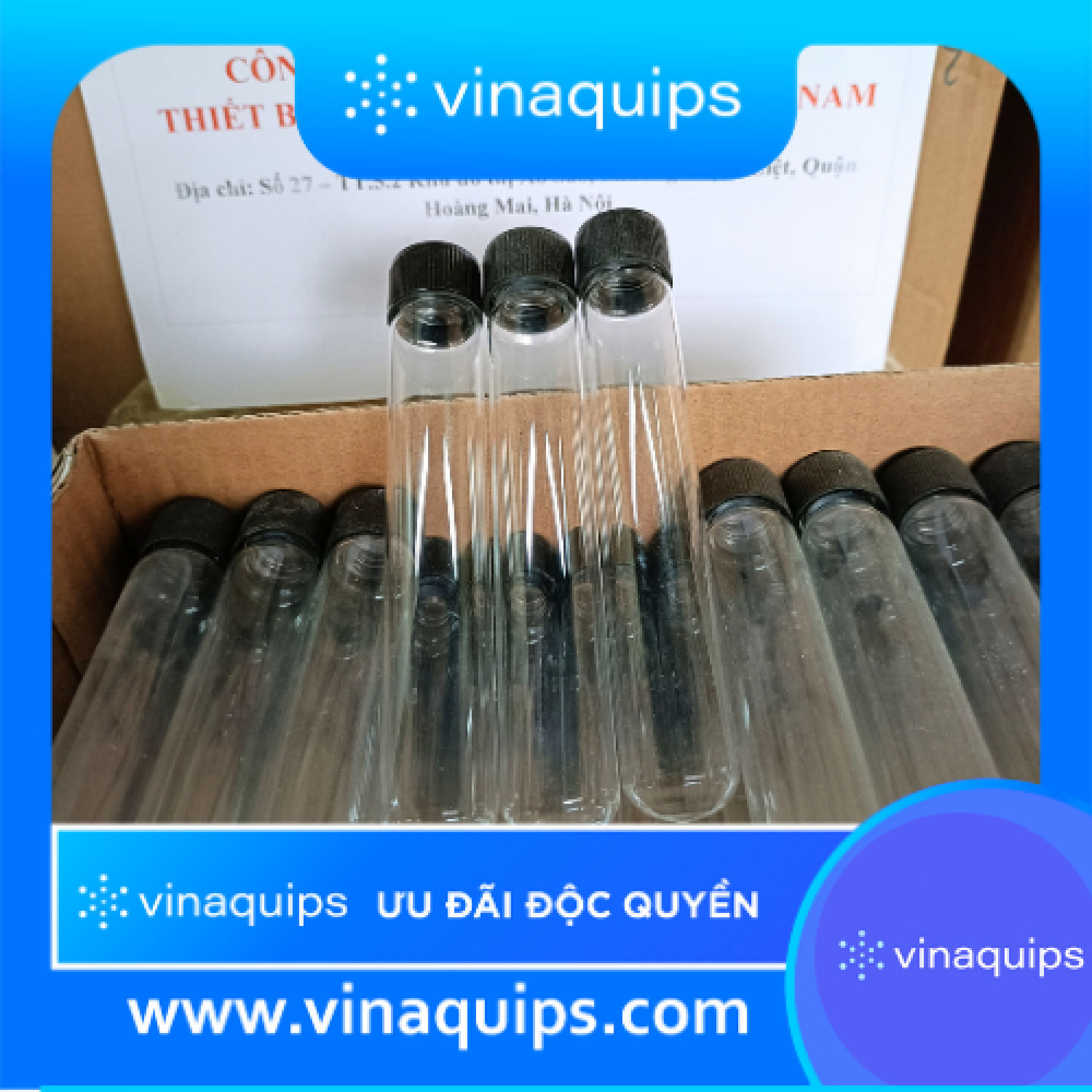 Ống nghiệm thủy tinh có nắp vặn/ Onelab