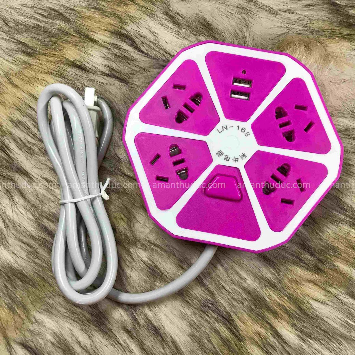Ổ Cắm Điện 2 Cổng USB Hình Trái Cam