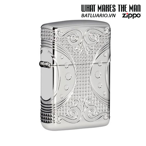 Bật lửa Zippo 49037 – Zippo Armor® Geometric Space Design High Polish Chrome