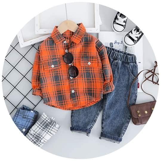 SÉT BỘ SƠ MI CAO CẤP CHO BÉ TRAI(6-17KG)